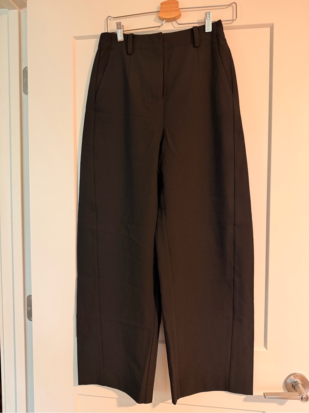 Goelia High Waisted Straight Leg Size US 8 Leisure Black Pants Full Length NWT